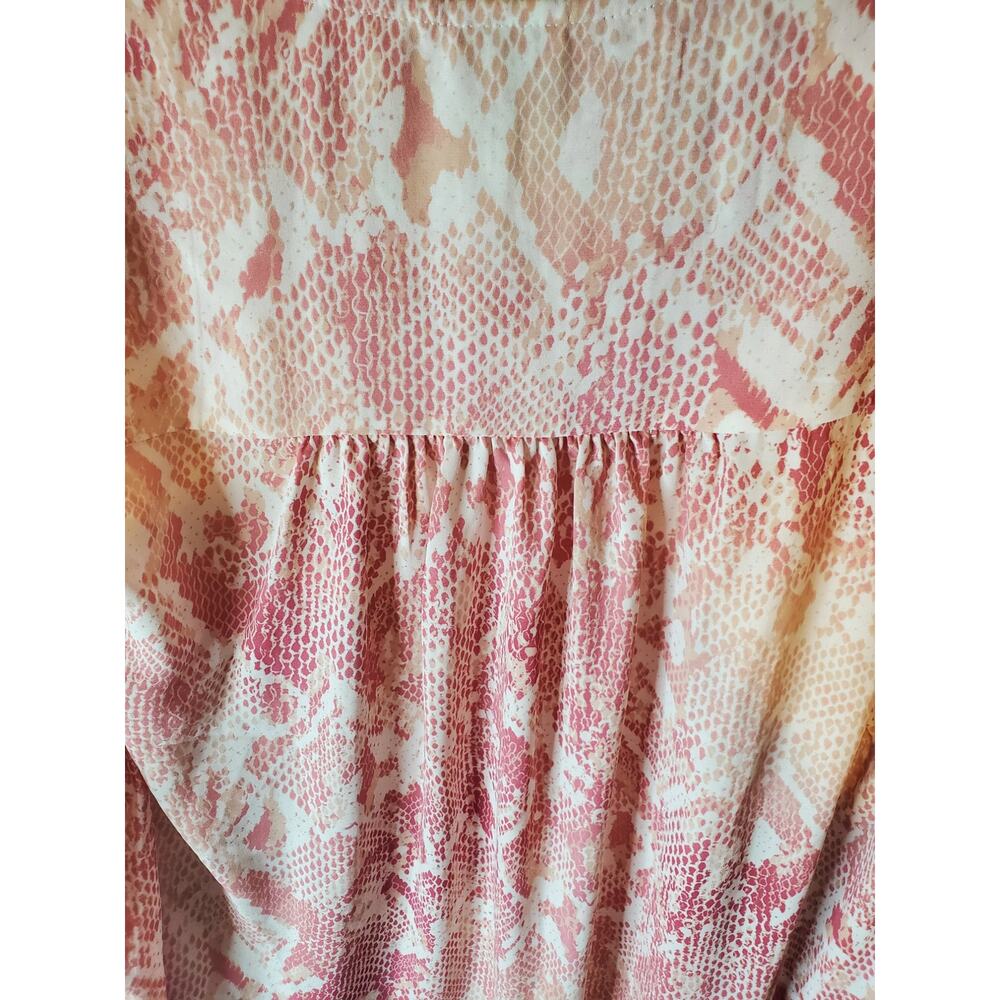 Cabi Pink Python Pinted Blouse, XS - image 4